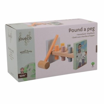 JOUECO - WOODEN WILD ANIMAL HAMMER BENCH - Suitable for children from: 12 Months (1st.)