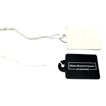 Jewellery Label Miss Moneypenny - Dim. 3x2.5cm (100 pcs)