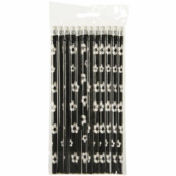Football Pencil with Eraser - 12 pcs