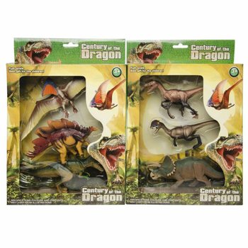 DINOSAUR 3-PIECE TOY FIGURE SET - IN LARGE GIFT BOX (1 pc.)