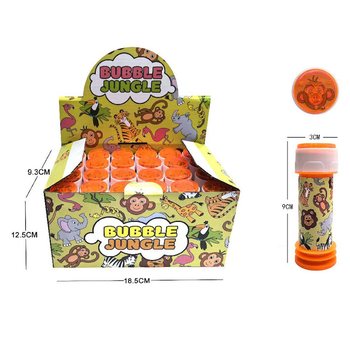 JUNGLE ANIMALS SOAP BUBBLES, 25ML IN DISPLAY (24 pcs)