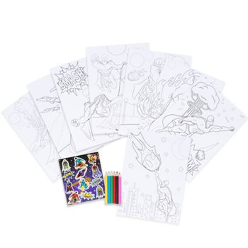 LARGE COLOR SET - MODEL: SUPERHEROES - Dimensions 22x30x1 CM (12 pcs.)