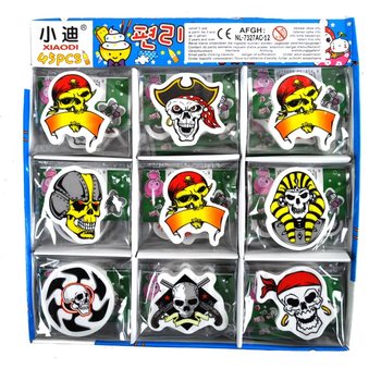 Skull Erasers in Counter Display (45 pcs.)