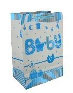 Baby Shower & Birth Gift Bag - Baby Blue (12 pcs)