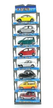 Set of 8 Metal Toy Cars on Hanging Card