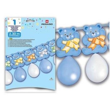 BIG BALLOONS GARLAND 2.3 METER - BLUE (5st.)
