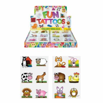 Fun Tattoos - Farm Animals (96 Sheets)