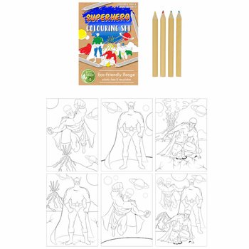 ECO FRIENDLY - SUPER HERO DRAWING SET (25 Pcs)