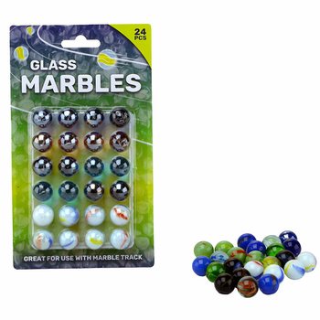 Marbles on Card - 24 Pieces (16mm)