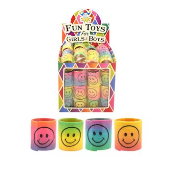 MINI SMILEY RAINBOW SPRINGS &Oslash;3.5 CM IN DISPLAY (60 pcs)