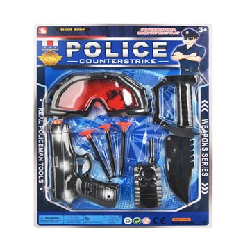 Police Playset with Suction Cup Gun and Glasses (6pcs)
