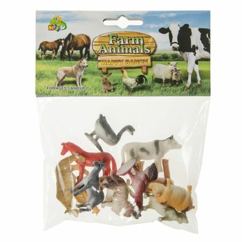 12-Piece Farm Animals Toy Figure Set (12 pcs)