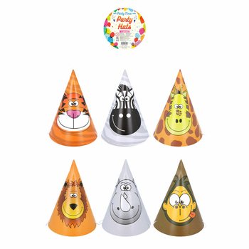 Mixed Jungle Animal Party Hats (120 pcs)