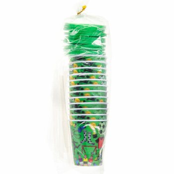 Drinking Cup / Ice Cream Cup with Straw - Footballers (12 pcs)