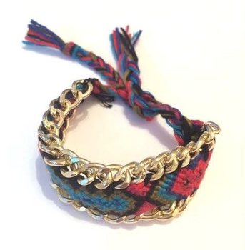 Braided Bracelet Red/Blue (1 pc.)
