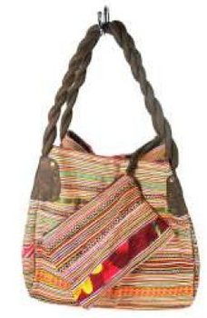 B-FAIR Brocade Bag Small Brown - Handmade | {$companyname}