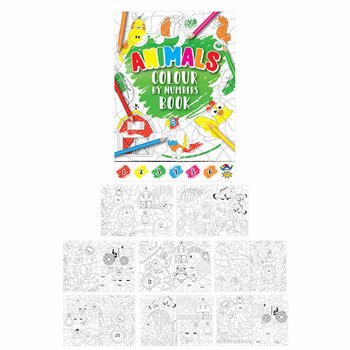 Coloring Book Color by Number - Animals (48 pcs)