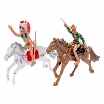 Mix Cowboy & Indian Figures on Horse (12 pcs)