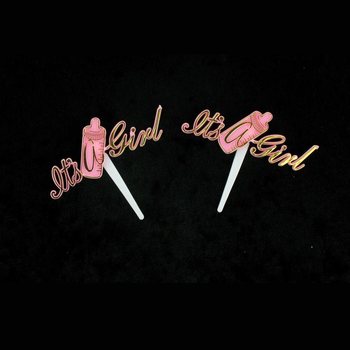 Baby Girl Cupcake Toppers - It's a Girl (12 pcs.)