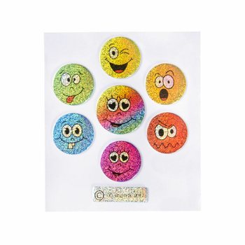 GLITTER STICKERS - MODEL: SMILEY (100 pcs)