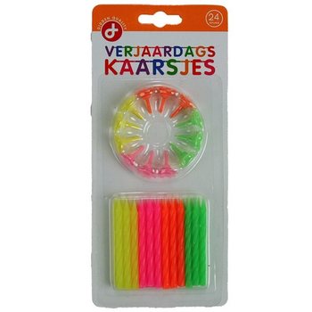 BIRTHDAY CANDLE SET, Comprising: 24 Candles (12pcs)