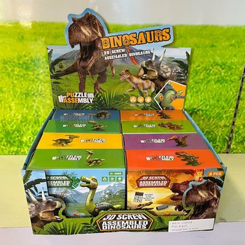 Build Your Own 3D Dinosaur Kit - Gift Box Display (8 pcs)