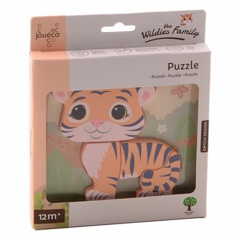 JOUECO - THE WILDIES FAMILY MIX WOODEN PUZZLES - Suitable for children from: 12 Months (12 pieces)