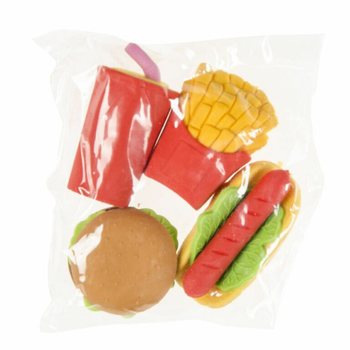 4-Piece Fast Food Eraser Set (Display Box of 12)