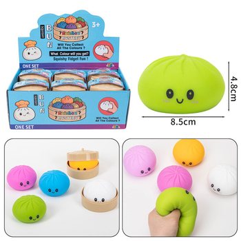 RAGE - Squishy Bun Dumplings LARGE (Dim. 8.5 x 8.5 x 4.8 cm) - Viral 2026 Toy Fidget Toy - 12 pcs