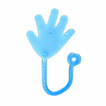 STICKY TOY HAND ON STRING - MIXED COLORS (48 pcs)