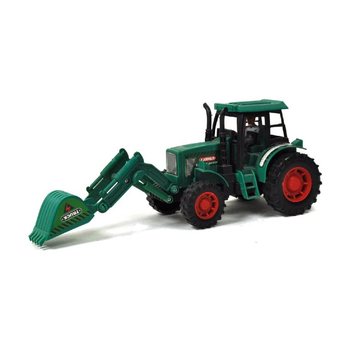LARGE TOY TRACTOR WITH EXCAVATOR ARM IN DISPLAY (9 pcs)