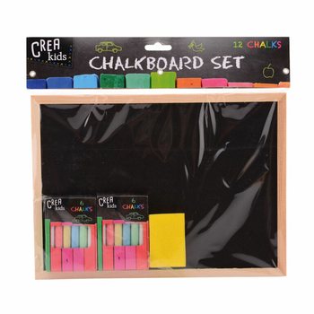 CREA KIDS - Chalkboard Set 29x21CM with Chalk & Sponge (12 pcs)