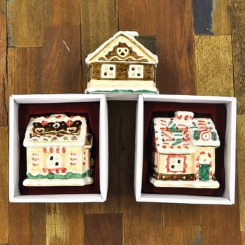 Item.nr: 601273 - Waxinelichthouder CHRISTMAS HOUSE (3St.)
