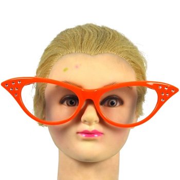 LARGE ORANGE PARTY GLASSES (12 pcs)