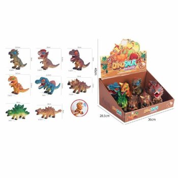 SOUND-MAKING DINOSAUR FIGURES IN DISPLAY (8 pcs)