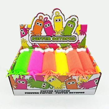 PUFFER BALL OCTOPUS - 20CM LONG - IN DISPLAY (12 pcs.)