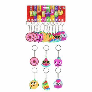 KEYCHAINS - FUNNY SWEET FRUIT (12 pcs)