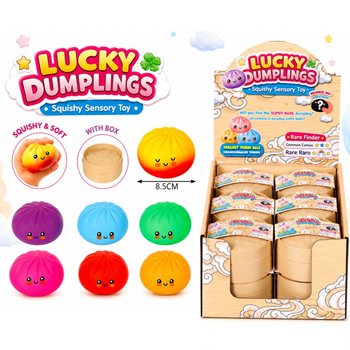 RAGE - LUCKY DUMPLINGS - Squishy Bun Dumplings LARGE Dim. 8.5 x 8.5 x 4.8 cm - IN DISPLAY (12 pcs)