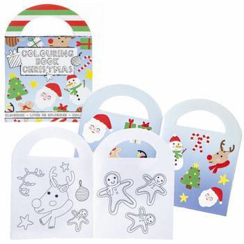 Small Christmas Coloring Books with Stickers (48 pcs)