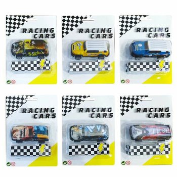 Pull Back Metal Cars on Card (12 Pcs)