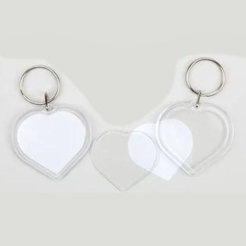 Color Your Own Heart Keychain - 48 Pieces