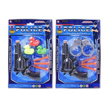 Police Toy Set on Card - 2 Assorted Types (6 pieces)