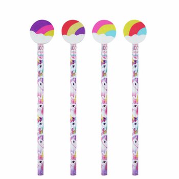 Rainbow Unicorn Pencil with Eraser (24 pcs)