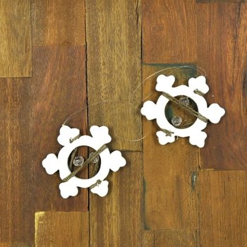 SNOWFLAKE 2 WOODEN HANGERS (12pcs)