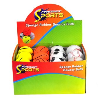 Sport Bouncy Balls in Display (24 pcs.)
