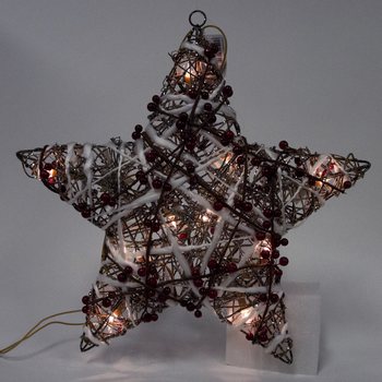 FLASHING STAR CHRISTMAS DECORATION 45 CM. (2st.)