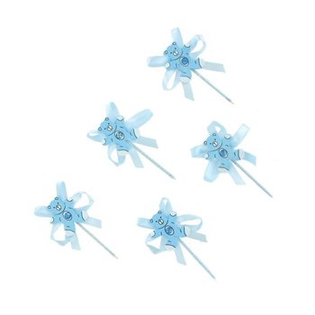 BABY SHOWER CUPCAKE TOPPER - BLUE BEAR (12 pcs.)