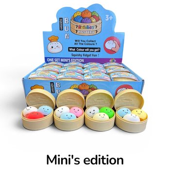 RAGE - Squishy MINI&rsquo;S EDITION Bun Dumplings SMALL (5.3 x 5.3 x 4.1 Cm) Viral 2026 Fidget Toy (24 pcs.)
