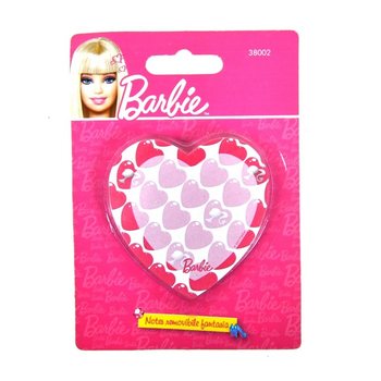 BARBIE HEART-SHAPED MEMO PAD ON CARD (6 pcs.)
