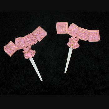 Birth Cupcake Pick - Baby Pink (12 pcs)